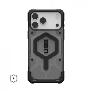 Чехол UAG Pathfinder Clear с MagSafe для iPhone 17 Pro Ash/Black тонированный 114551113140