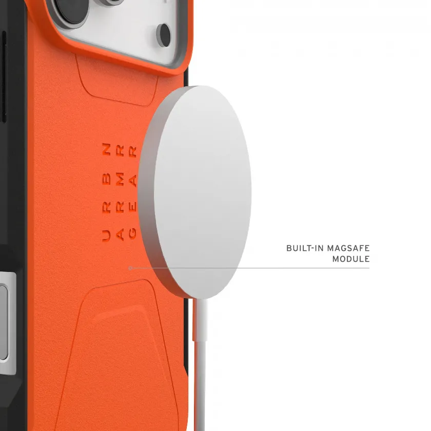 Чехол UAG Civilian с MagSafe для iPhone 17 Pro Max Orange оранжевый 114546119797