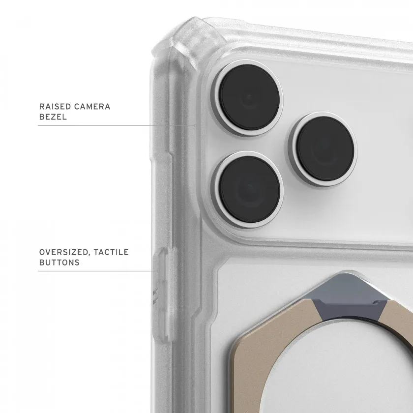 Чехол UAG Plasma XTE с MagSafe для iPhone 17 Pro Max Clear/Titanium прозрачный/титановый 114528114G36