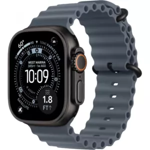 Apple Watch Ultra 3 GPS + Cellular, 49mm Black Titanium Case with Anchor Blue Ocean Band черный/синий