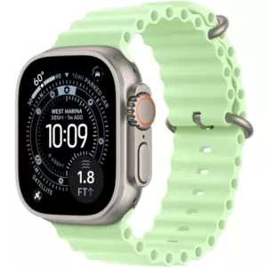 Apple Watch Ultra 3 GPS + Cellular, 49mm Natural Titanium Case with Neon Green Ocean Band натуральный титан/зеленый