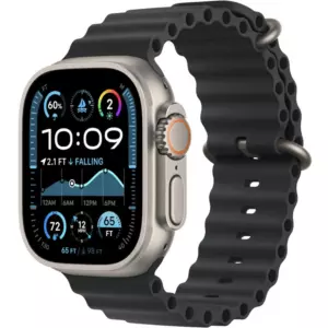 Apple Watch Ultra 3 GPS + Cellular, 49mm Natural Titanium Case with Black Ocean Band натуральный титан/черный