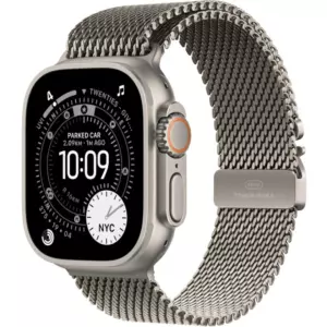 Apple Watch Ultra 3 GPS + Cellular, 49mm Natural Titanium Case with Natural Titanium Milanese Loop -Large 180-210mm натуральный титан
