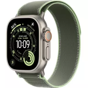Apple Watch Ultra 3 GPS + Cellular, 49mm Natural Titanium Case with Green/Neon Trail Loop - M/L 145-220mm натуральный титиан/зеленый