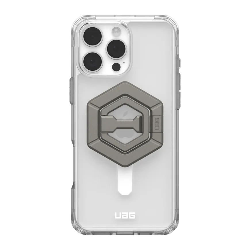 Защитный прозрачный чехол MagSafe и кольцо-держатель UAG Plyo для iPhone 16 Pro Max