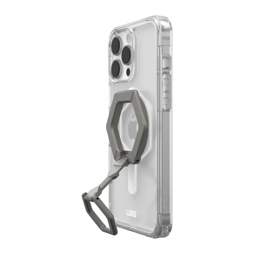 Защитный прозрачный чехол MagSafe и кольцо-держатель UAG Plyo для iPhone 16 Pro Max