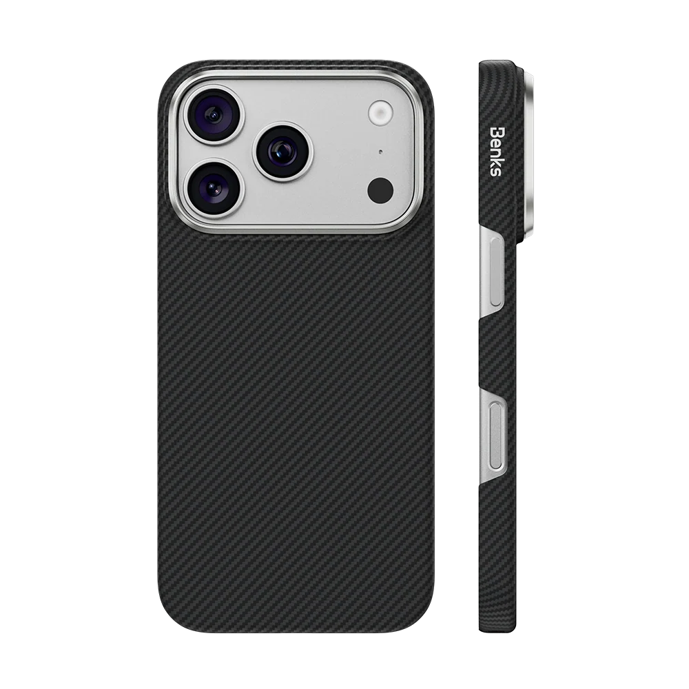 Чехол Benks ArmorAir 600D Kevlar® для iPhone 18 Pro Max, чёрный — вид сзади