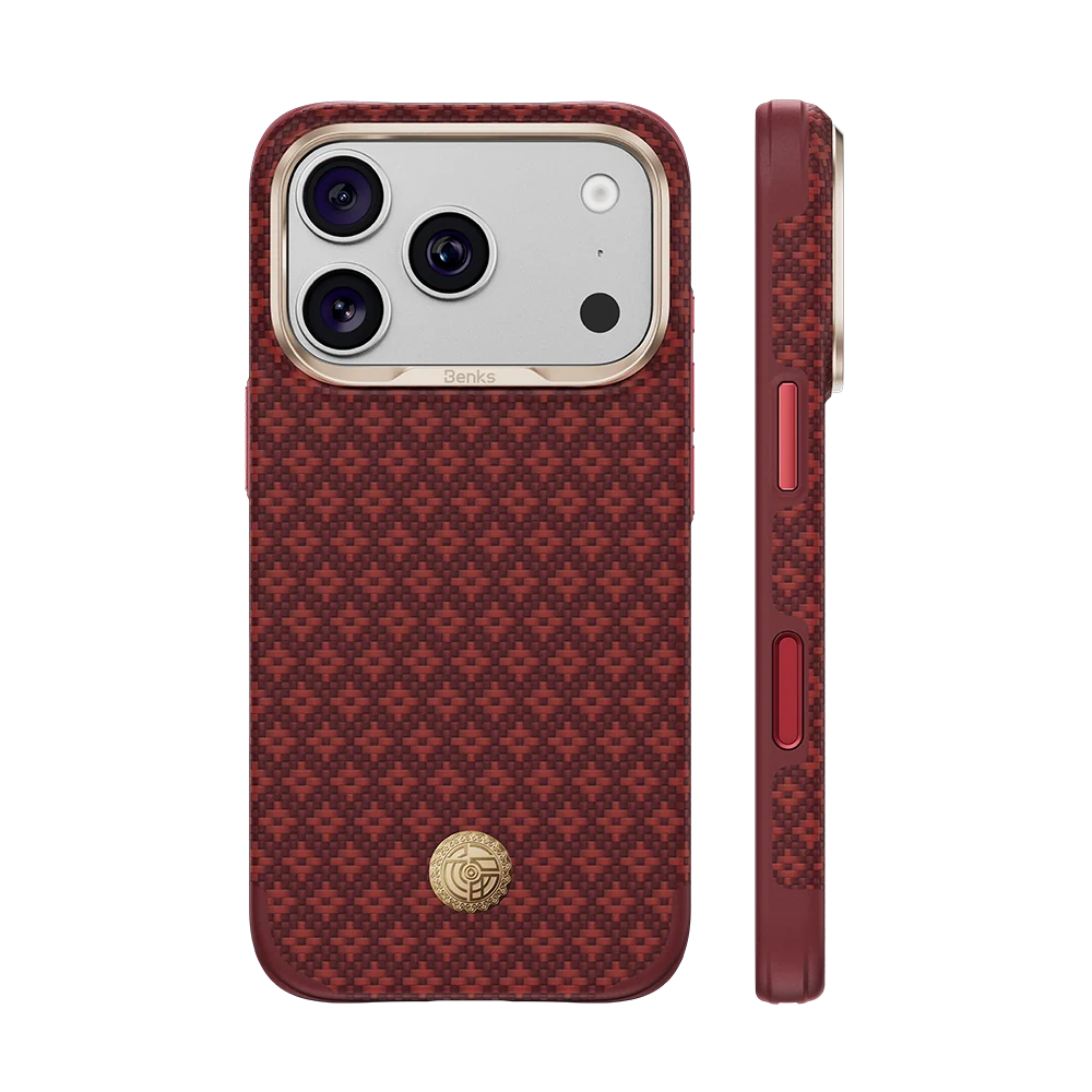 Усиленный чехол Benks ArmorGrid Edge X9 Kevlar® для iPhone 18 Pro Max Savvy Red — главное фото